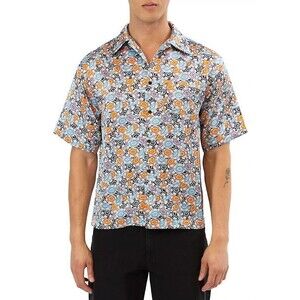 RTA Mens Shirt Small Button Up Short Sleeve Silk Poker Chip Casino Vegas $595